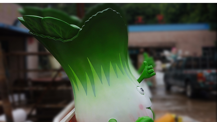 不銹鋼白菜雕塑座椅