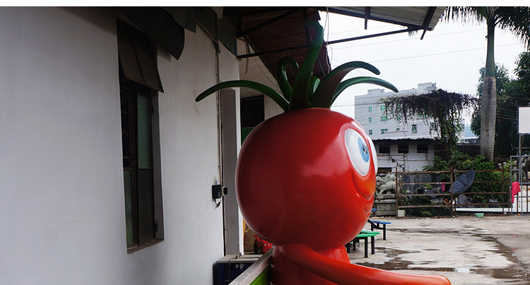 不銹鋼西紅柿雕塑座椅