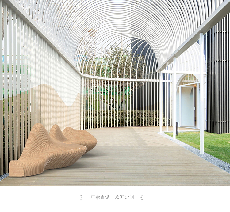 6米木藝切片座椅景觀異形坐凳 6米木藝切片座椅景觀異形坐凳