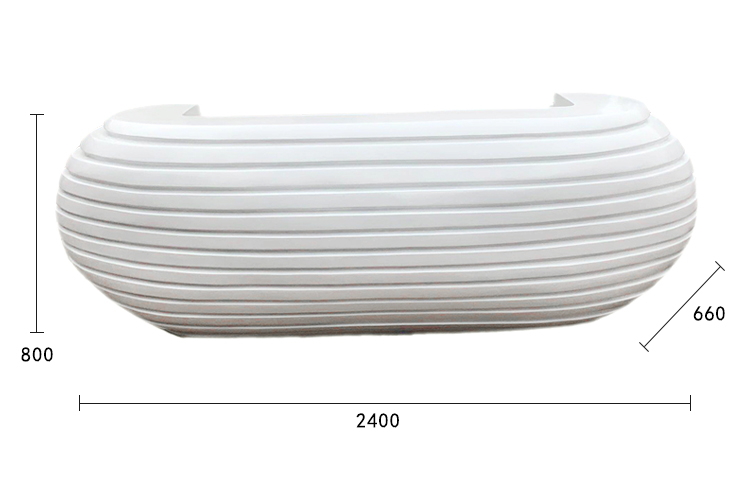 玻璃鋼異形時(shí)尚前臺(tái)