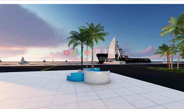 玻璃鋼海螺藝術樹池坐凳