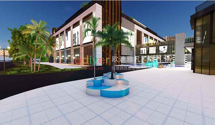 玻璃鋼海螺藝術樹池坐凳