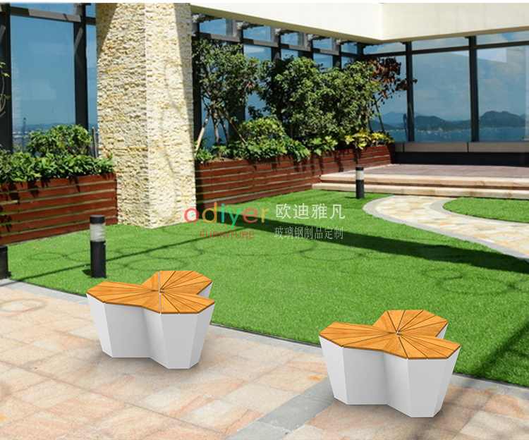 玻璃鋼楓葉坐凳