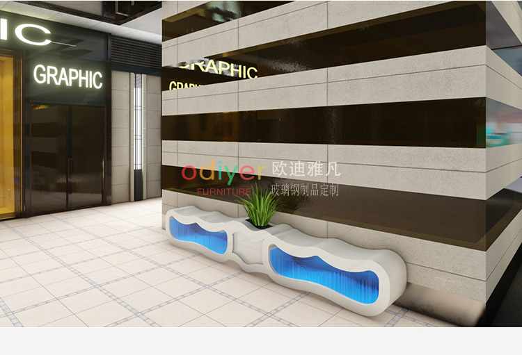 玻璃鋼海浪座椅