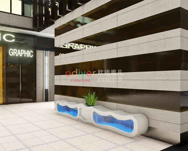 玻璃鋼海浪座椅