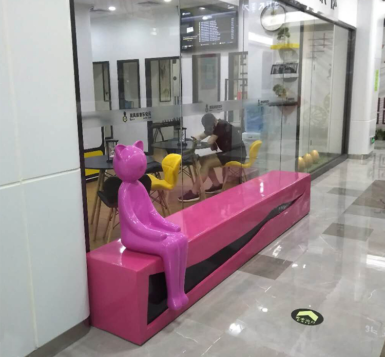 玻璃鋼卡通貓咪休閑椅 玻璃鋼卡通貓咪休閑椅