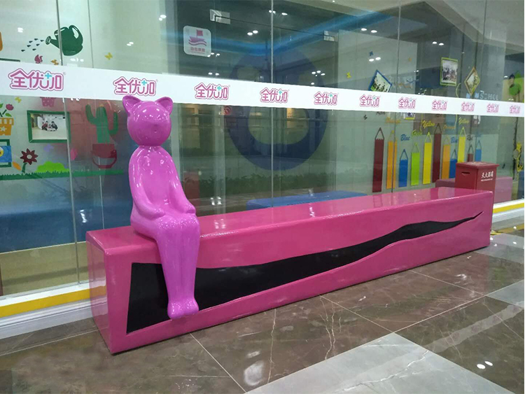 玻璃鋼卡通貓咪休閑椅 玻璃鋼卡通貓咪休閑椅