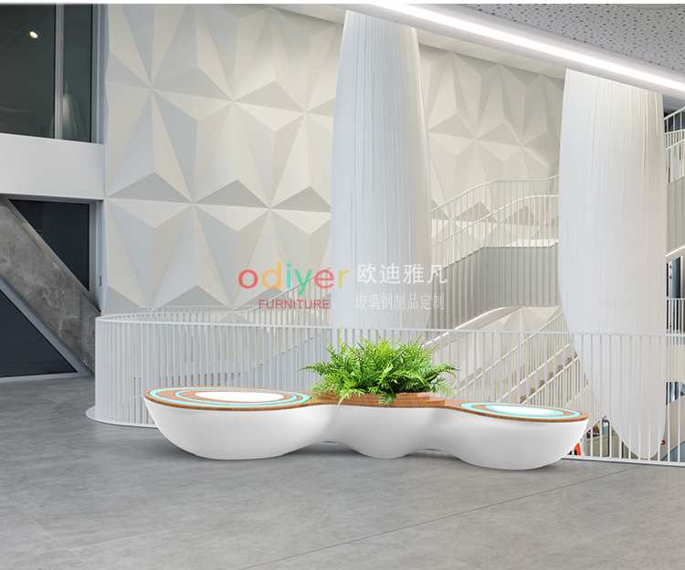 玻璃鋼水波紋創(chuàng)意休閑椅 玻璃鋼水波紋創(chuàng)意休閑椅