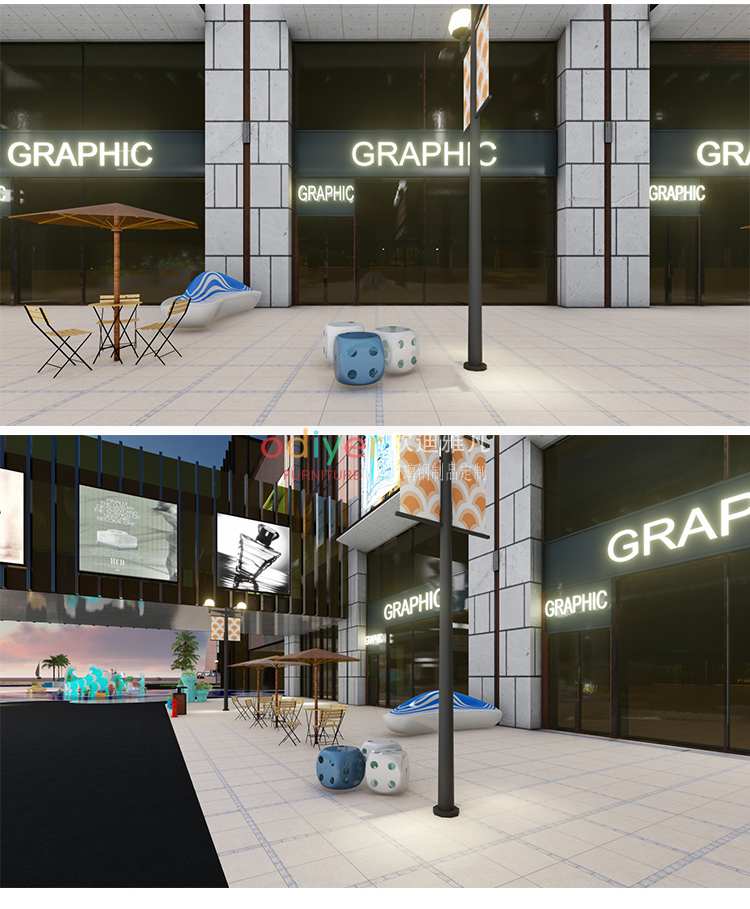 玻璃鋼骰子坐凳