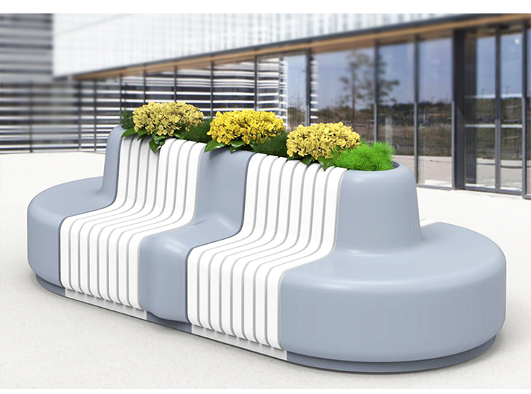 玻璃鋼商場花盆座椅