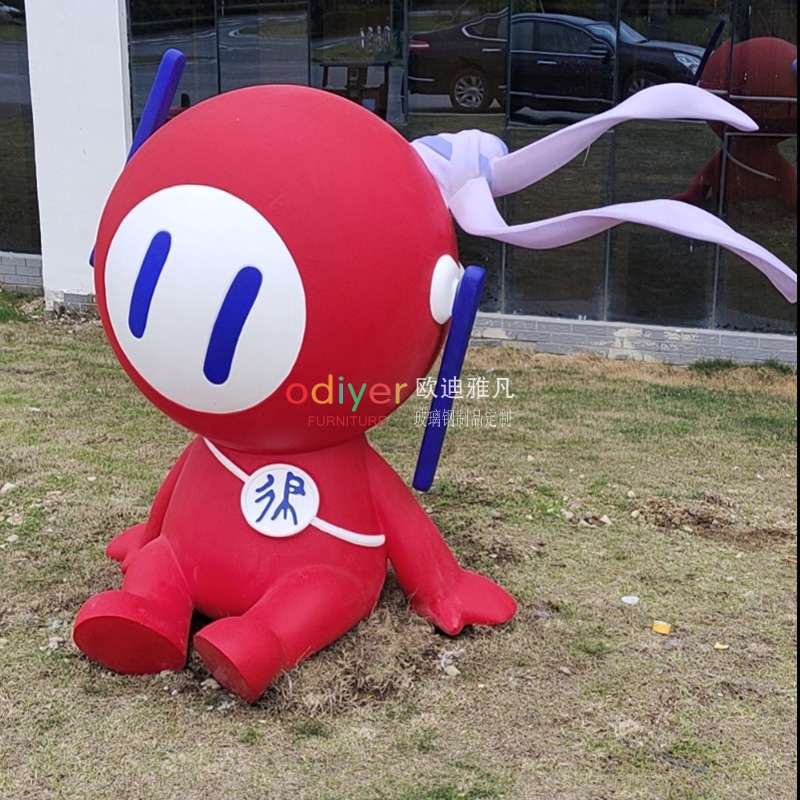 玻璃鋼卡通消防員雕塑景觀擺件