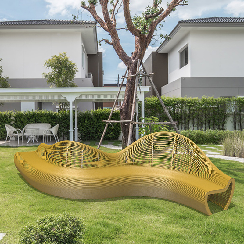 不銹鋼鏤空座椅樹(shù)池花壇靠背藝術(shù)坐凳