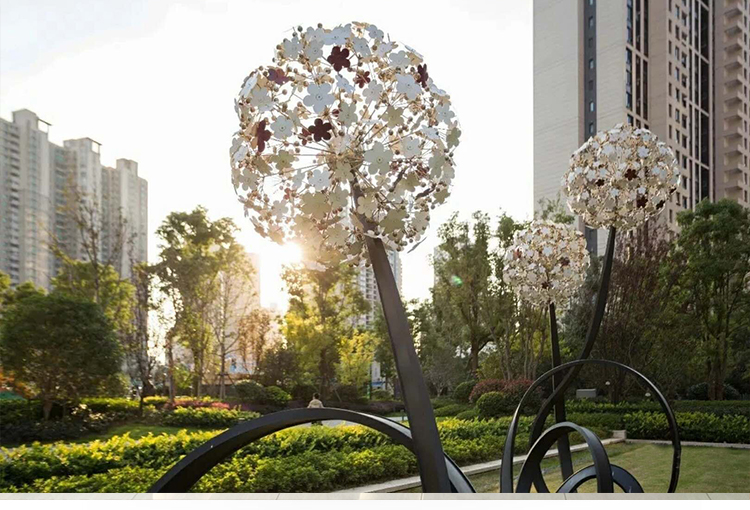 蒲公英不銹鋼景觀坐凳