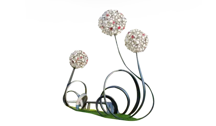 蒲公英不銹鋼景觀坐凳