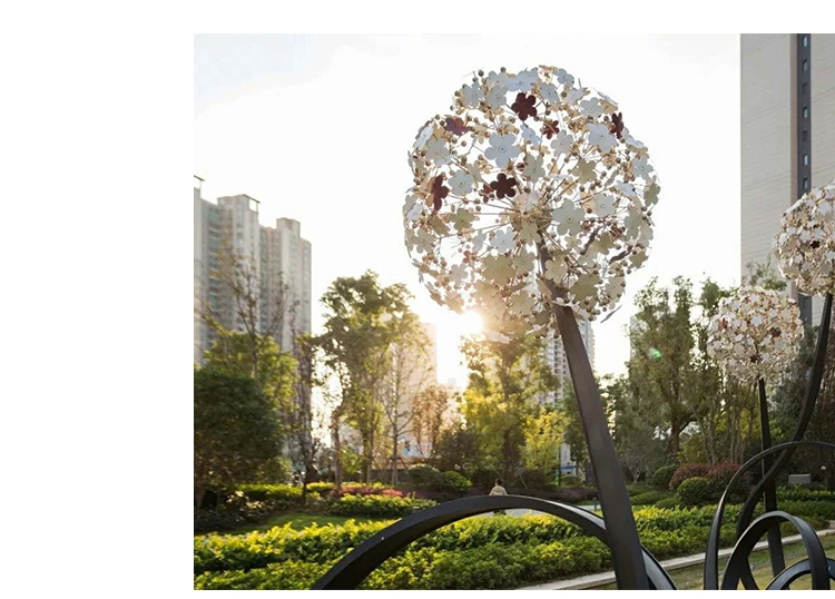 蒲公英不銹鋼景觀坐凳