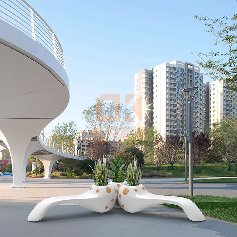 玻璃鋼愛心心形坐凳