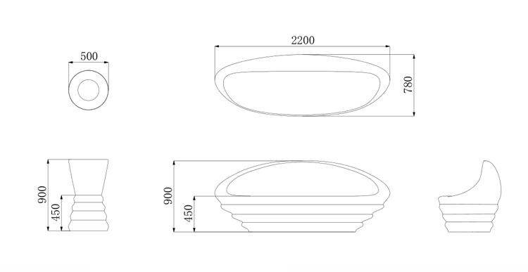 玻璃鋼船型組合休閑椅 玻璃鋼船型組合休閑椅