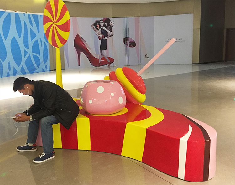 玻璃鋼蜂蜜棒棒糖坐凳 玻璃鋼蜂蜜棒棒糖坐凳