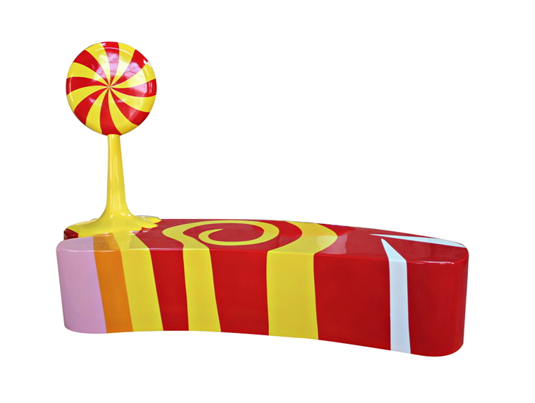 玻璃鋼蜂蜜棒棒糖坐凳 玻璃鋼蜂蜜棒棒糖坐凳