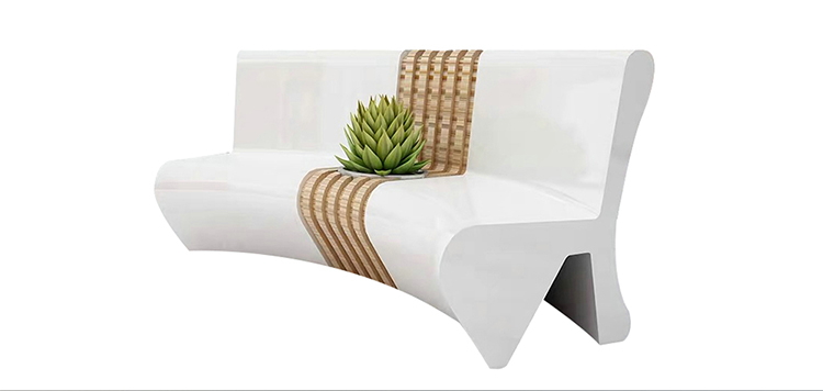 玻璃鋼弧形靠背休閑椅