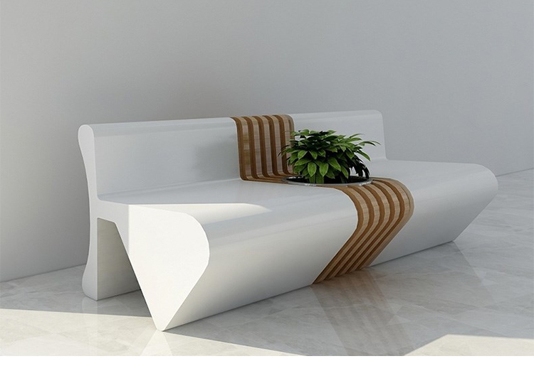 玻璃鋼弧形靠背休閑椅