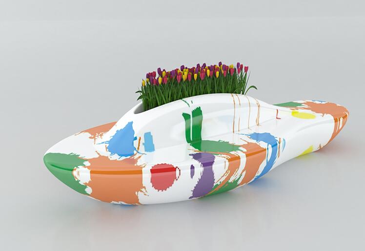 玻璃鋼創(chuàng)意游艇商場座椅，商場座椅休閑椅都喜歡擺上它!