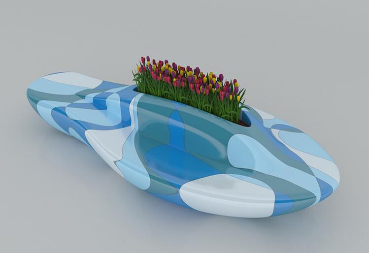 玻璃鋼創(chuàng)意游艇商場座椅，商場座椅休閑椅都喜歡擺上它!