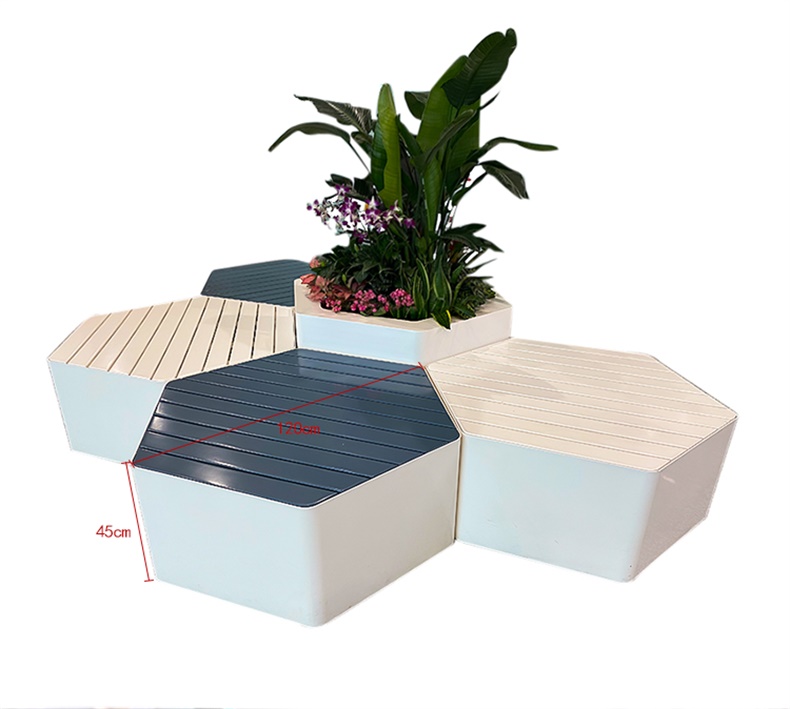 玻璃鋼六邊形組合坐凳