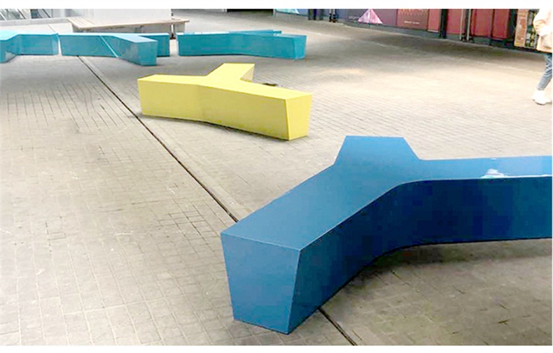 玻璃鋼Y字形拼接組合戶外坐凳