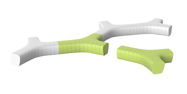 玻璃鋼Y字形拼接組合戶外坐凳