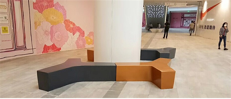 玻璃鋼Y字形拼接組合戶外坐凳