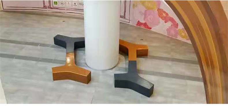 玻璃鋼Y字形拼接組合戶外坐凳