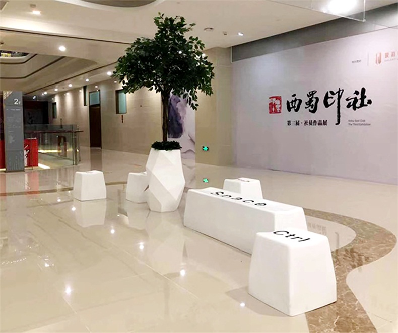 玻璃鋼創(chuàng)意藝術鍵盤坐凳