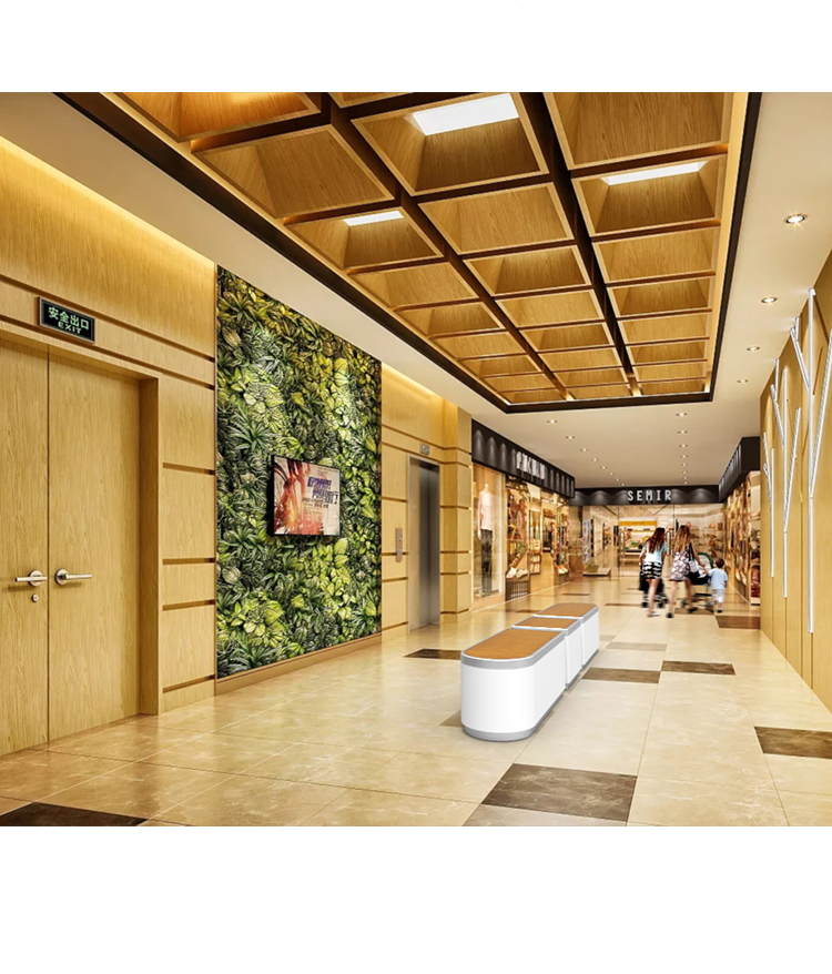 玻璃鋼條形商場走廊坐凳組合