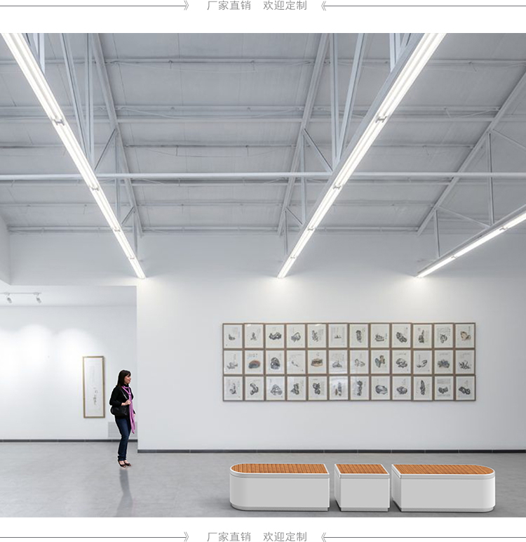 玻璃鋼條形商場走廊坐凳組合