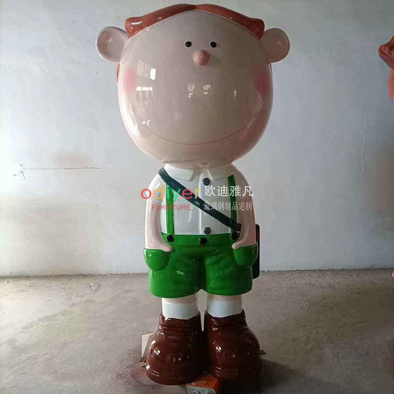 玻璃鋼卡通雕塑小孩學生兒童公仔玩偶 玻璃鋼卡通雕塑小孩學生兒童公仔玩偶