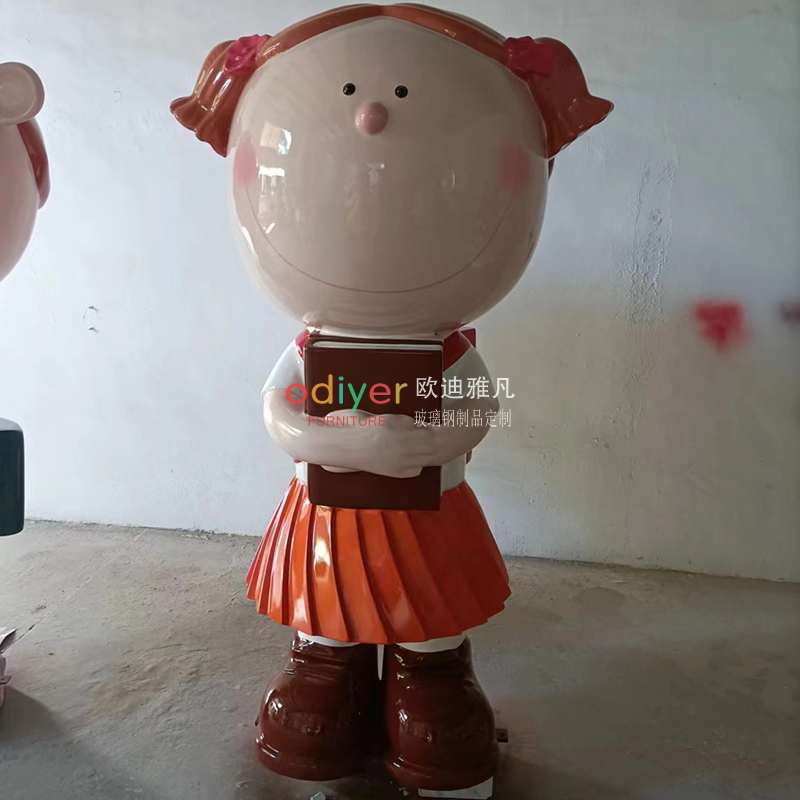 玻璃鋼卡通雕塑小孩學生兒童公仔玩偶 玻璃鋼卡通雕塑小孩學生兒童公仔玩偶