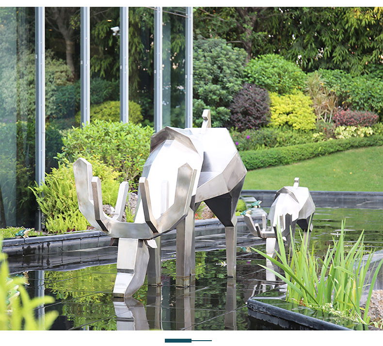 鹿不銹鋼雕塑定制園林景觀城市廣場雕塑