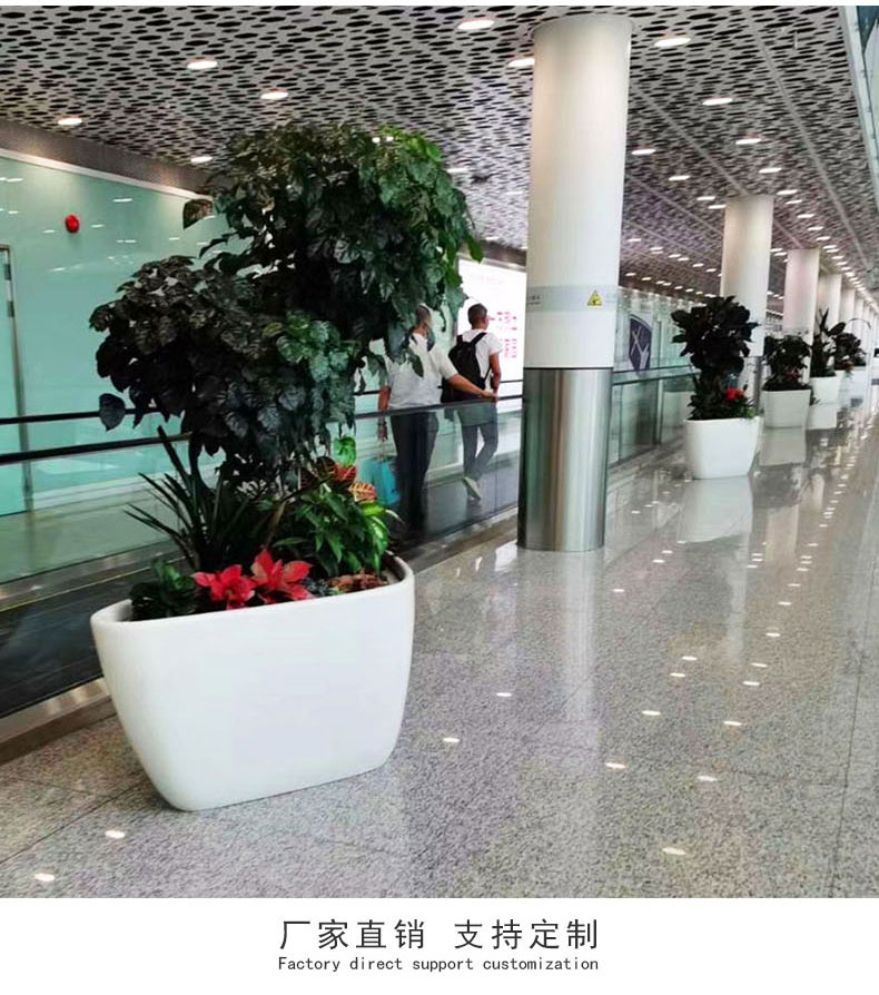 商場(chǎng)異形玻璃鋼花箱