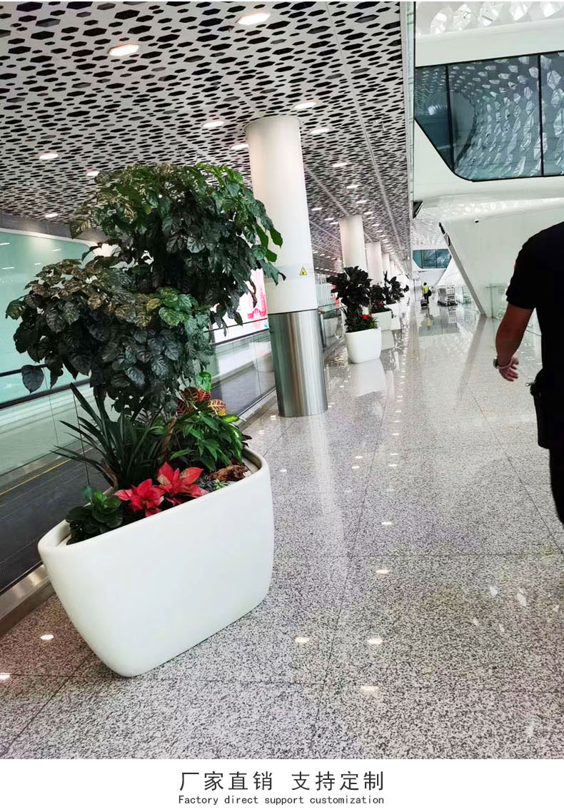 商場(chǎng)異形玻璃鋼花箱