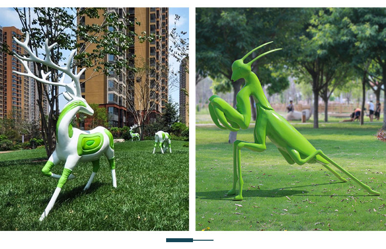 鹿不銹鋼雕塑定制園林景觀城市廣場雕塑