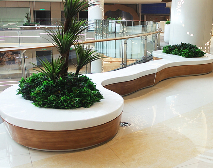 玻璃鋼仿木紋樹池座椅