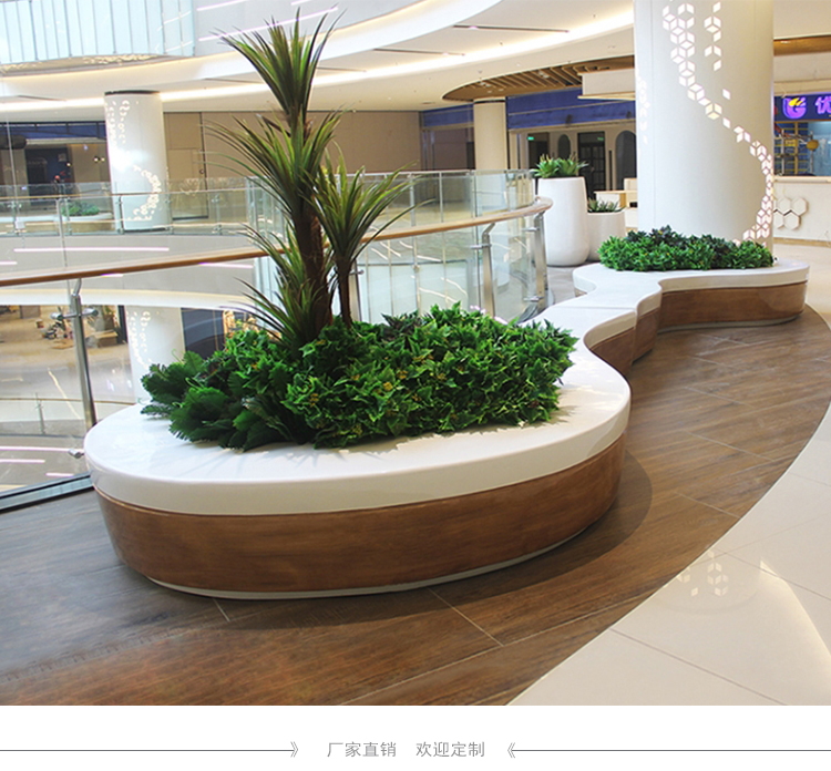 玻璃鋼仿木紋樹池座椅