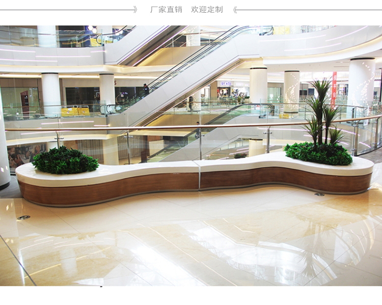 玻璃鋼仿木紋樹池座椅