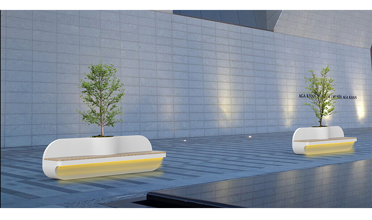 玻璃鋼融合靠背藝術(shù)座椅