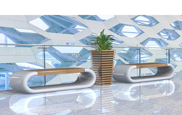 玻璃鋼木藝座椅花盆組合 玻璃鋼木藝座椅花盆組合