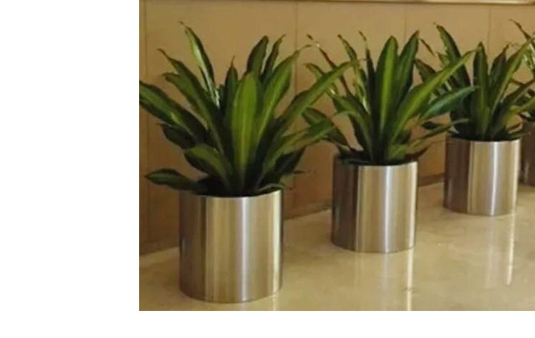 不銹鋼圓柱花盆
