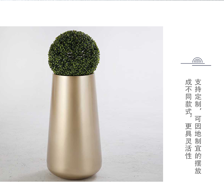 圓底創(chuàng)意酒店不銹鋼花缽