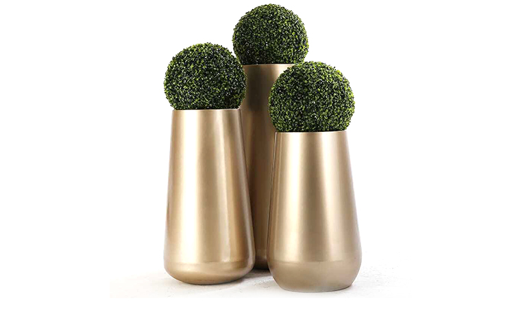 圓底創(chuàng)意酒店不銹鋼花缽