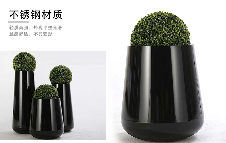 圓底創(chuàng)意酒店不銹鋼花缽